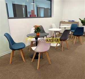 Bộ bàn ghế cafe chân tulip BCF05