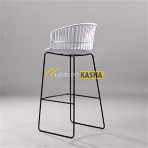Ghế bar chân sắt lưng nhựa GB05