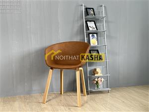 Ghế cafe nệm chân sắt giả gỗ GF42