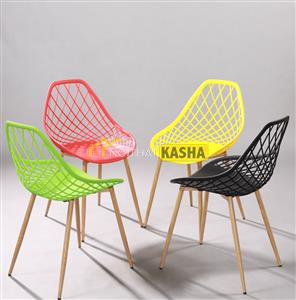 Ghế cafe nhựa chân gỗ GF37