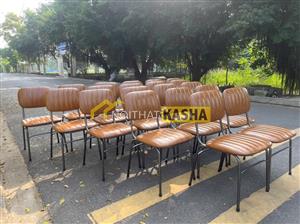 Ghế khung sắt cafe nệm GF56