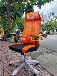 Ghế lưới lưng cao màu cam GNV48