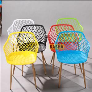 Ghế nhựa chân sắt giả gỗ GF39