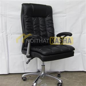 Ghế trưởng phòng lưng cao da simili màu đen GTP06