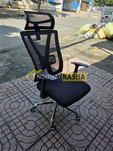 Ghế văn phòng lưng cao màu đen GNV38