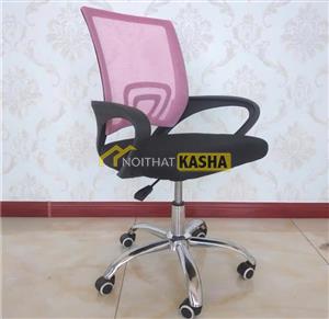 Ghế văn phòng xoay màu hồng GNV51