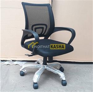 Ghế xoay nhân viên lưới màu đen GNV02
