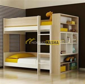 Giường ngủ gỗ tầng kết hợp kệ sách GN14