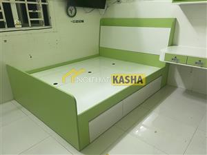Giường ngủ màu xanh lá GN08