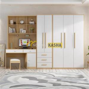 Hệ tủ quần áo liền bàn TA34