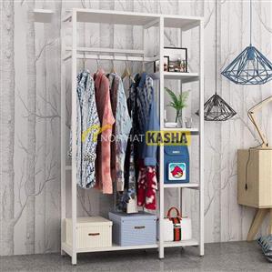 Kệ áo khung sắt và gỗ TA03