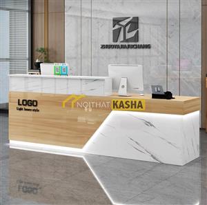 Quầy lễ tân dài 2m4 hiện đại QLT22