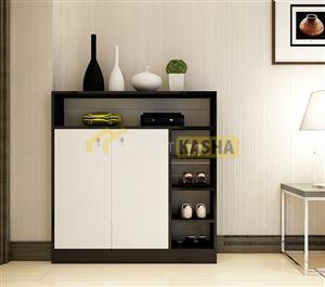 Tủ đựng giày dép trắng đen TD02