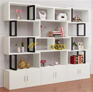Tủ kệ trang trí hồ sơ văn phòng màu trắng TK16